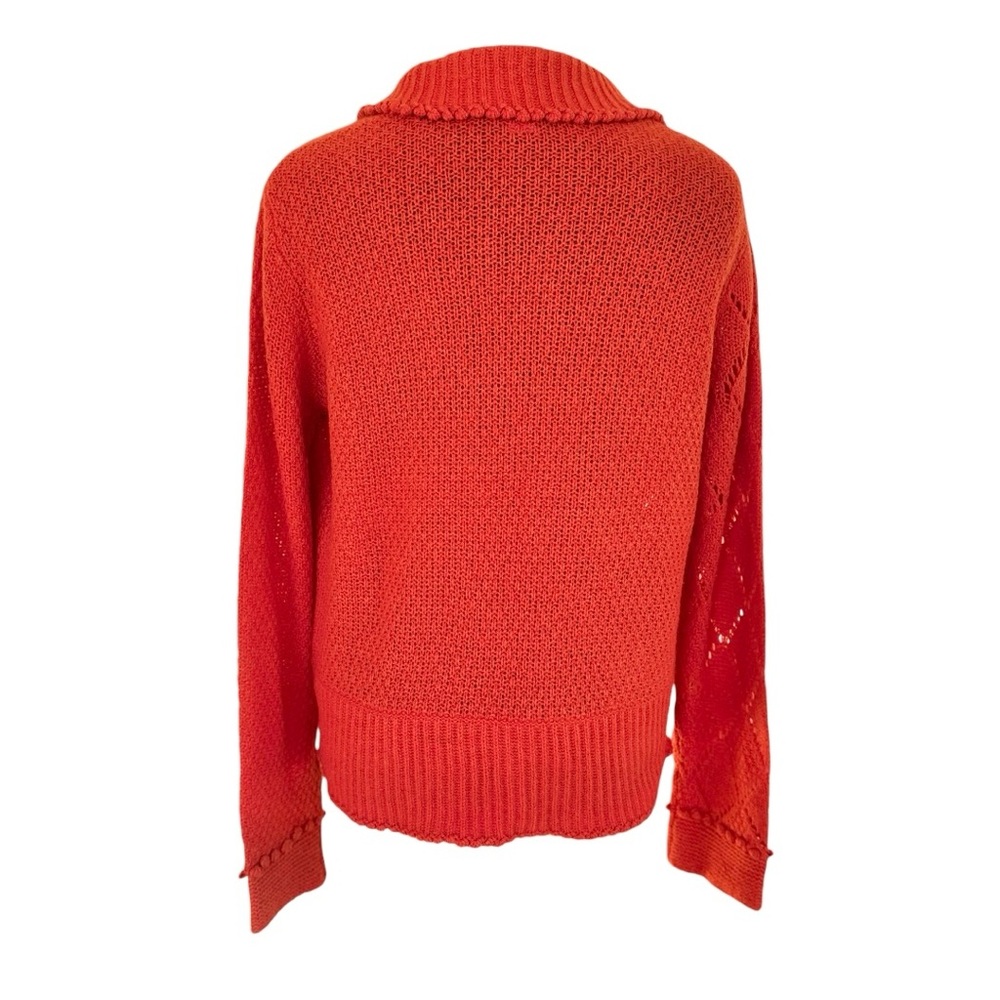 Garnet Hill Orange Sweater Size Medium - Picture 8 of 8